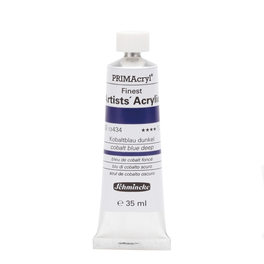 Schmincke PRIMAcryl Künstler-Acrylfarbe – Kobaltblau Dunkel, 35 Ml, Feinste Qualität Made In Germany