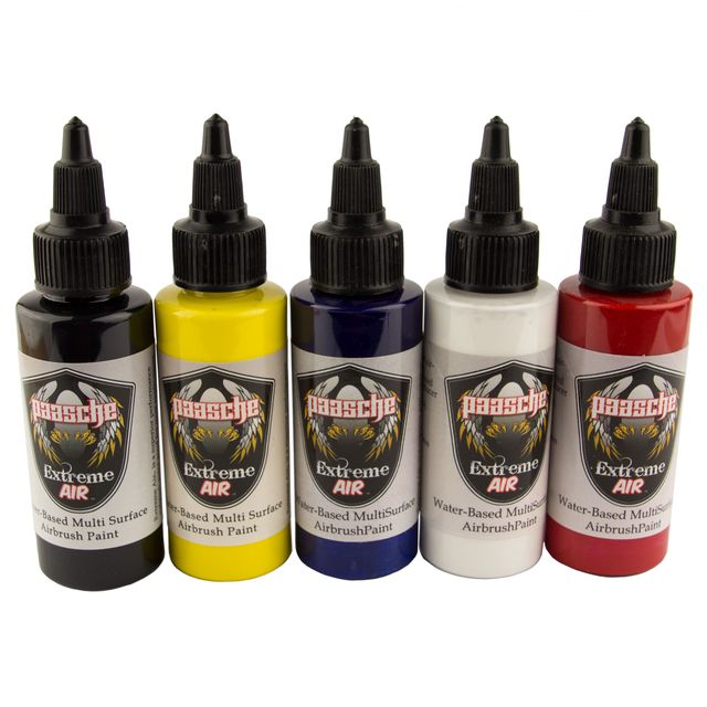 Extreme Air Paint Bottles, Paasche 5 x 60ml, Old School Colors Airbrush