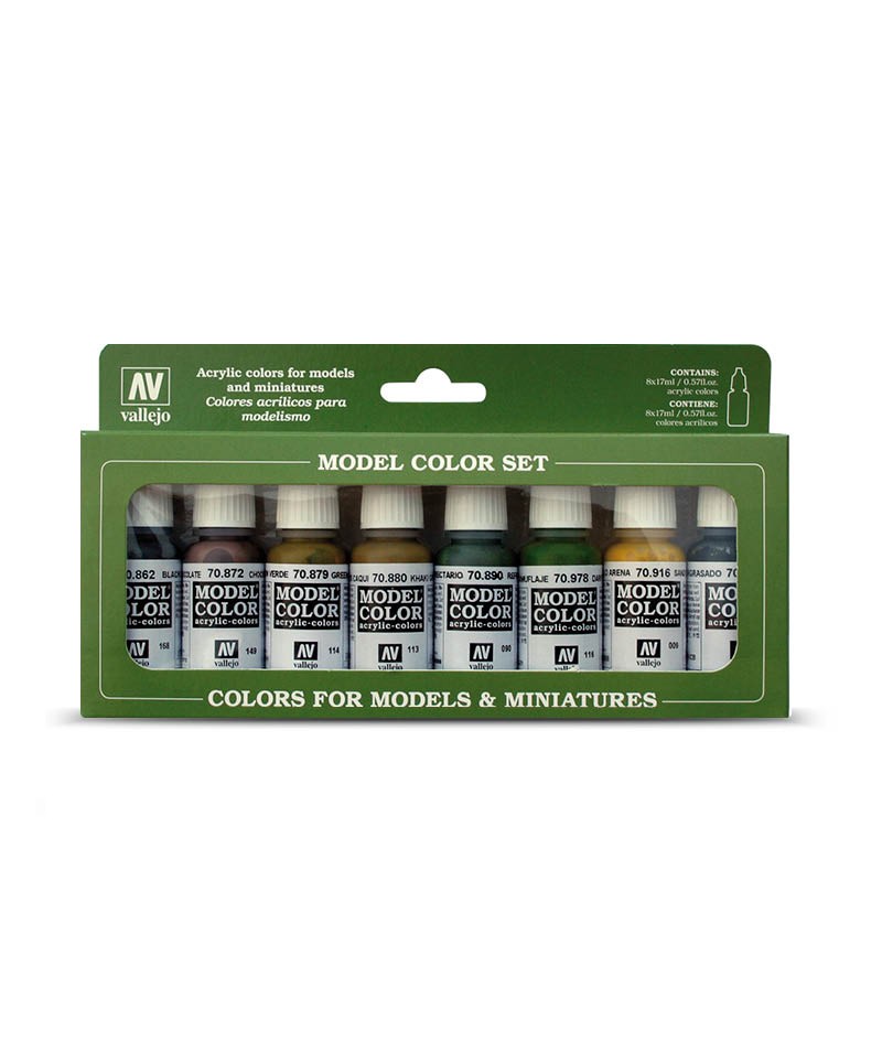 Model Color Vallejo 70108 Panzer Colors 8x 17ml Airbrush Farbe